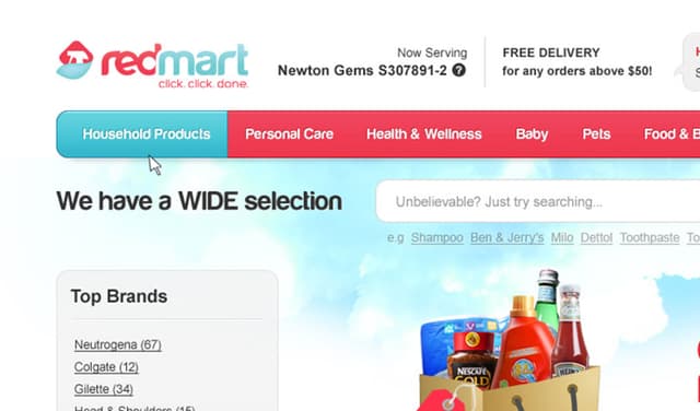 Redmart. Click Click Done